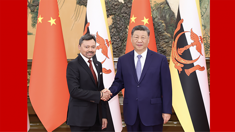 习近平会见文莱王储比拉